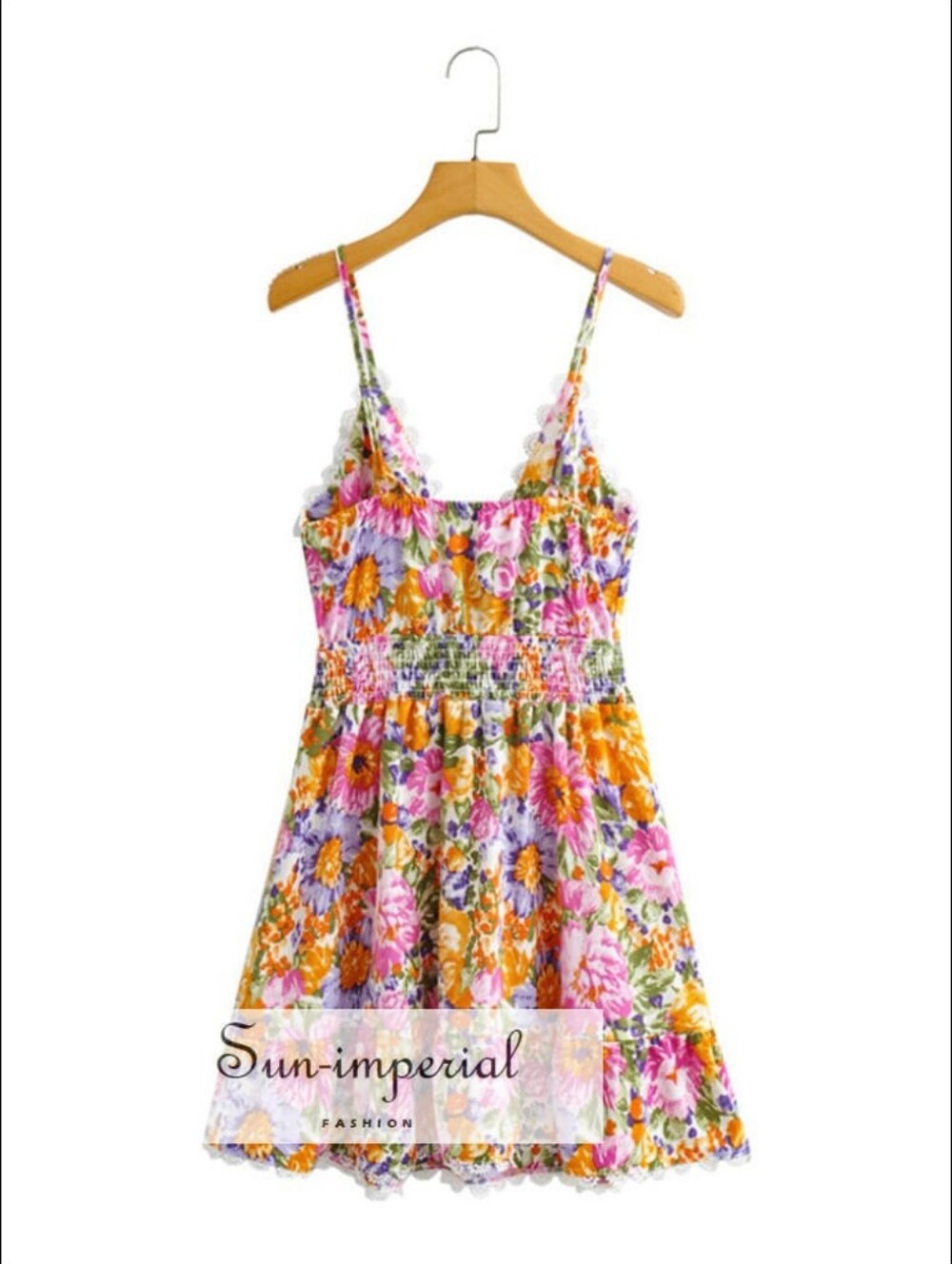 Sun Imperial Womens Floral Tie-Back Sundress - Picture 3 of 9